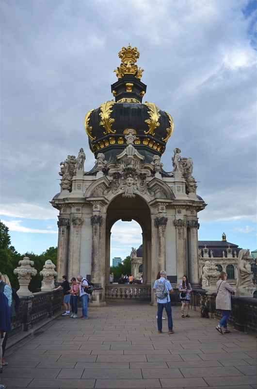 26 - The Kronentor (Crown Gate), the most famous and photographed architectural feature of the Zwinger Palace in Dresden
